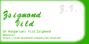 zsigmond vild business card